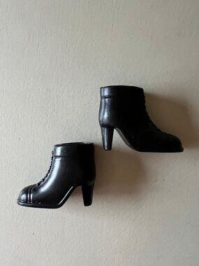 Vintage Barbie Black Ankle Boots